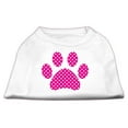 thumbnail image 3 of Pet Dog  Cat Shirt Screen Printed, "Pink Swiss Dot Paw", 3 of 8