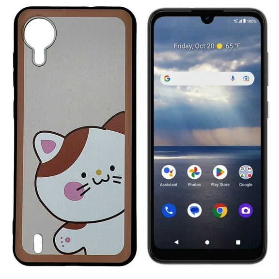 For AT&T Calypso 4 U380AA TPU 1-Piece Flexible Skin Cover Cell Phone Case - Cat