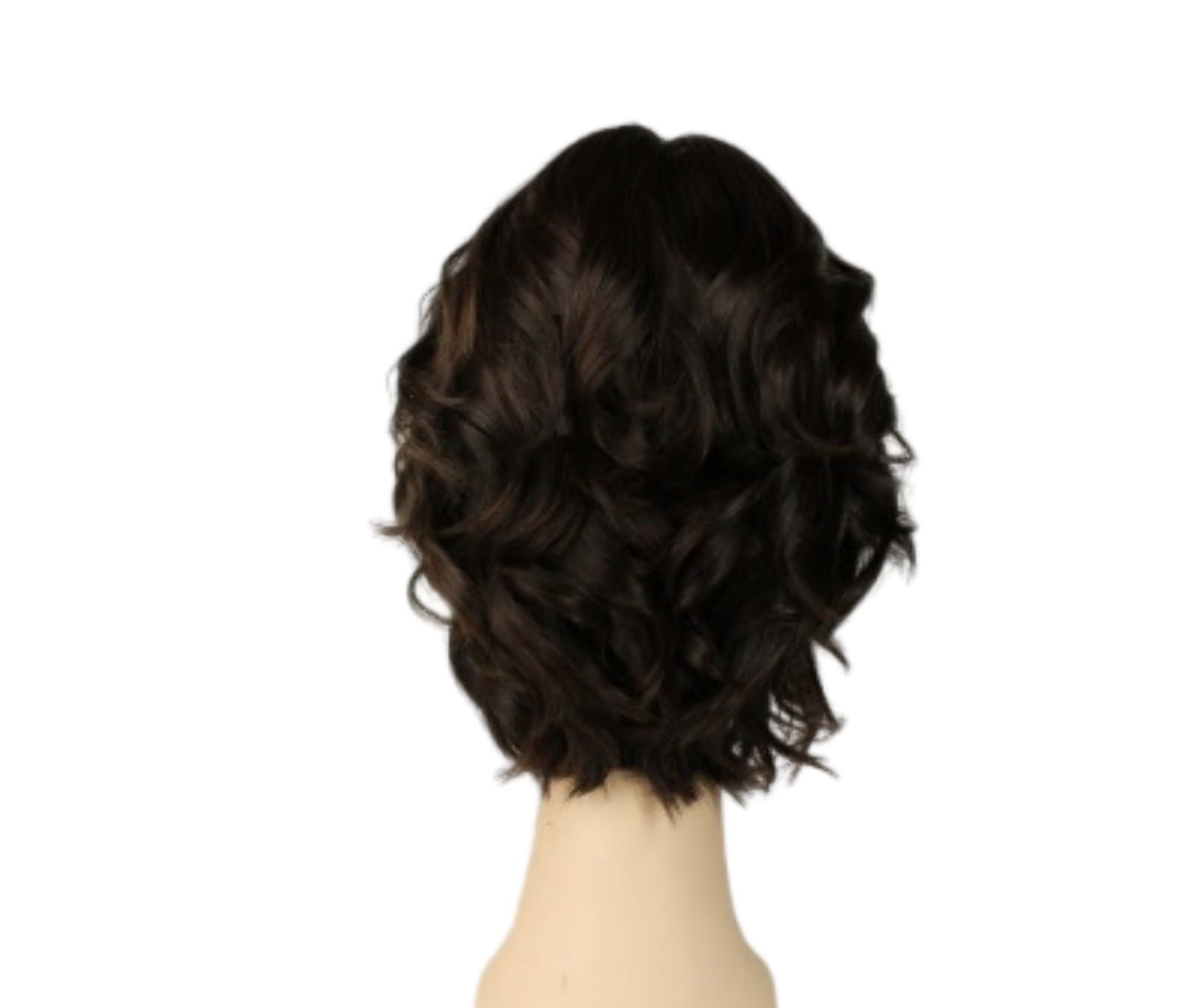 European Human Hair Freeda Wig Regina Dark Brown Multi-Directional Skin Top Size L