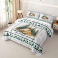 thumbnail image 3 of Catabedysis Rustic Camping Quilt King,Tent Print King Coverlet Set For Boys,Multicolor,3Pcs, 3 of 7