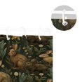 thumbnail image 5 of Yayeee Shower Curtain with Hooks 72"x72" Waterproof Fabric Bathroom Hanging Decor, Brown Floral Rabbits Pattern, 5 of 5