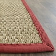 thumbnail image 5 of SAFAVIEH Natural Fiber Arbor Bordered Area Rug, Natural/Burgundy Red, 4' x 6' - Coastal Design, Natural & Burgundy Red, Seagrass, Ideal for Entryway, Kitchen, Living Room, Office, Bathroom, Bedside, 5 of 12