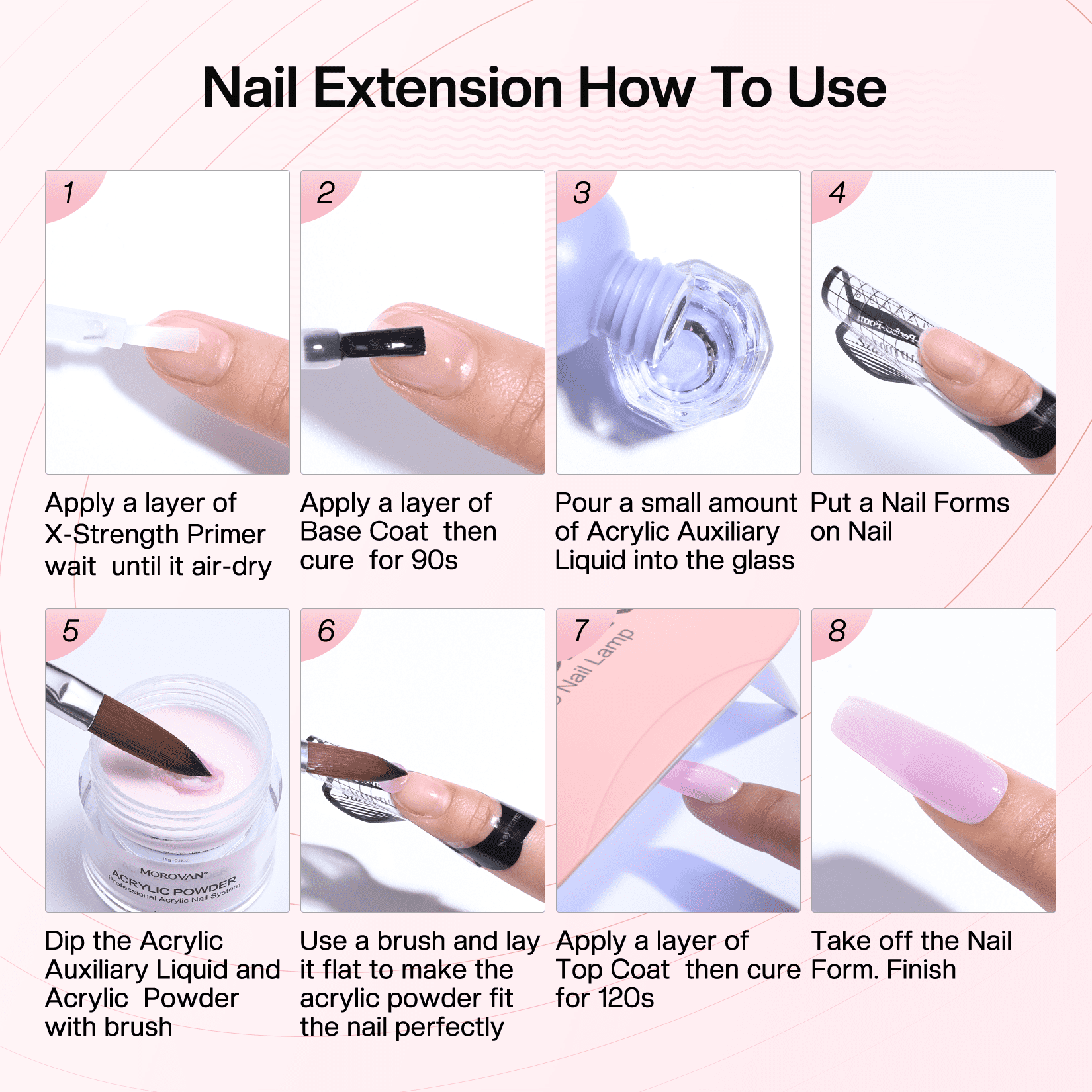 Morovan Acrylic Nail Kit with Drill - Glitter Acrylic Powder Monomer Liquid Set for Beginners,Gifts Set for Women