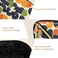 thumbnail image 5 of FORMRS Makeup Bag Travel Cosmetic Organizer for Women Fold Flat Zipper Pouch with Handle, Black Clover Pattern, 5 of 8