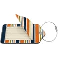 thumbnail image 2 of Disketp 4 Pcs Luggage Tag For Suitcase,Colorful Pastel Stripes Leather Baggage Tag With Stainless Steel Loop Privacy Cover For Women Men Girls, 2 of 5