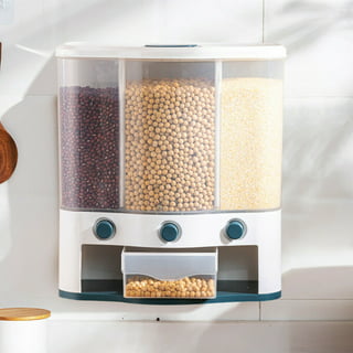  Cheerpet Whole Grains Rice Bucket Wall-Mounted Rice Storage  Tank 6-Grid Storage Dry Food Dispenser Dried Fruit Food Storage Box Home  Kitchen Storage Tank: Home & Kitchen