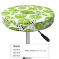 thumbnail image 4 of Bingfone Green Various Lemons Padded Round Bar Stool Cover Cushion with Elastic Fabric Round Chair Seat - Green Various Lemons, 4 of 7
