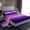 Blue Purple, variant on Castle Fairy Kids Girls Black Blue Glitter Print Twin Sheet Sets,Abstract Gradient Bedding