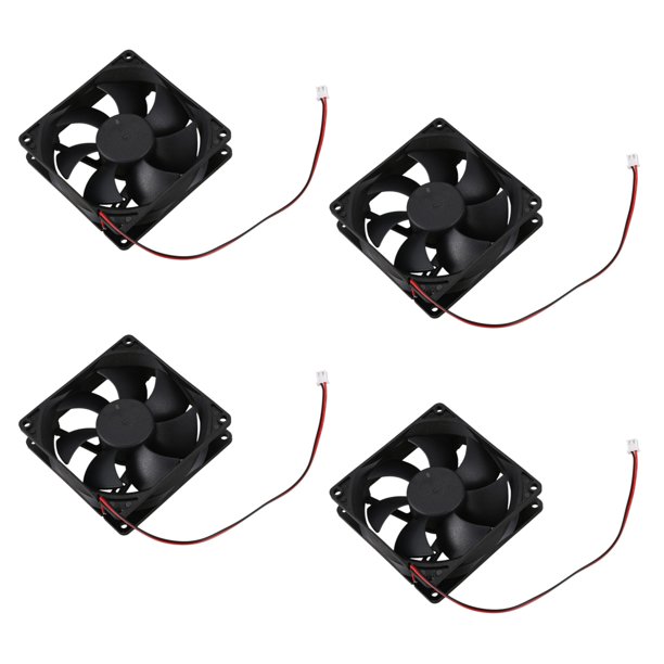 Saisrt 4pcs 92mm x 25mm 24V 2Pin Sleeve Bearing Cooling Fan for PC Case