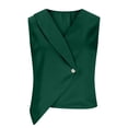 thumbnail image 4 of Zpzdpjkx Women's Satin Sleeveless Blazer Top Tredny Elegant Button V Neck Dressy Work Business Vest T Shirts, 4 of 8