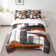 thumbnail image 2 of Erosebridal Watercolor Brown Black Gray Bedding Twin Size, Abstract Lines Comforter Sets with Sheets, Geometric Bedroom Decor Ultra Soft 7pcs, 2 of 5