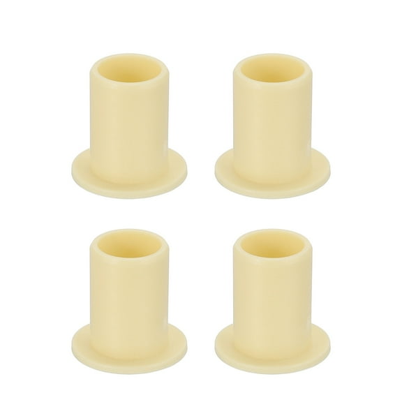 4 Pack Flanged Sleeve Bearing, Plastic Bushing ID 8mm x OD 10mm x Length 15mm POM Bushing, Yellow