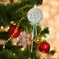 thumbnail image 3 of Adorno suspendido para de Navidad, decoración navideña única y resistente, regalo artesanal para celebrar el Año Nuevo, vacaciones. , Azul Mediana Bombón Azul Medio, 3 of 9
