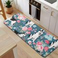 thumbnail image 5 of Husky Dog Flower Floral Kitchen Rug Mat,Kitchen Runner Rugs Non Skid Washable,Decorative Kitchen Floor Mats for Kitchen,Sink,Laundry,17"x47.2", 5 of 7