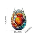 thumbnail image 3 of Taicans ‌Easter Window Sun Catcher,Stained Glass Spring Home Decor - Colorful Bird Design,20cm/7.87in Oval Hanging Decor for Windows,Porches,Balconies‌, 3 of 6