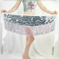 thumbnail image 4 of Daznico Gleaming Sequin Fringe Party Skirt for – Sparkly Flapper Style Mini Skirt for Evening Events and Celebrations,Mardi Gras Clothing,Mardi Gras Skirt,One Size, 4 of 5