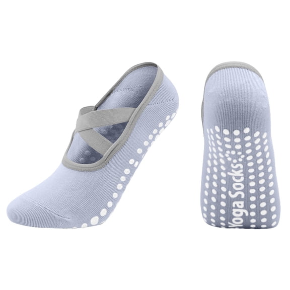 successthop Grip Socks Women Pilates and Yoga Yoga Gym Homewear Workout Ladies Criss Non Slip Sock for Gifts Blue
