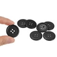thumbnail image 4 of Unique Bargains Boutons Ronds en Résine Noire à 4 Trous (Lot de 100), 4 of 5