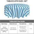 thumbnail image 2 of Round Tablecloth 60 Inch, Blue Stripes Texture Tablecloth Round Washable Table Covers Fabric Tablecloth for Daily Use Kitchen Dining Party Wedding, 2 of 8