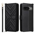 thumbnail image 2 of For Google Pixel 9 / Pixel 9 Pro Diamond Pattern PU Leather Wallet Case Magnetic Flip Cover Multi-Card Slots Pocket Kickstand With Detachable Shoulder Strap And Wrist Strap,Black,For Pixel 9 / 9 Pro, 2 of 8