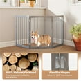 thumbnail image 6 of 63" x 30" Gray Wooden Pet Fence, 6 of 9