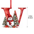 thumbnail image 3 of A‑Z Snowman 26 Letter Christmas Tree Ornaments, 2D Flat Acrylic Hanging Initial Ornament Pendants, Red Snowman Alphabet Decor for Xmas Party Holiday Decoration, 3 of 6