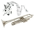 thumbnail image 3 of Instrumento Musical Duradero, Trompeta de Latón, Amantes de la Trompeta de Plata para Principiantes, 3 of 7