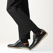 Bruno Marc Mens Casual Round Toe Classic Lace-up Oxford Shoes Wide Fit