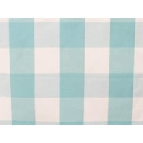 Fabric Mart Direct Light Turquoise, White Cotton Fabric By The Yard, 55 inches or 140 cm width, 1 Yard White Cotton Fabric, Gingham Checks, Upholstery Drapery Shower Curtain Wholesale Fabric