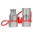 thumbnail image 2 of Hex Autoparts 4 Sets 3/4" NPT Flat Face Hydraulic Quick Connect Couplers Couplings Skid Steer, 2 of 3