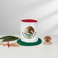thumbnail image 4 of Jiibva Mexico Flag Pattern Top Hat Sports Party Hat Independence Day Headwear for Festival Carnival Halloween Fancy Dress Accessory, 4 of 7