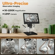 BEBANG 10.1 LCD Digital Microscope for Adults, Coin Microscope for Electronics Repair, Error Coins, 32G