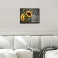 thumbnail image 6 of Inspirational Wall Art Sunflower Wall Decor Bible Verse Blue Butterfly Canvas Print Paintings Framed Inspirational Quotes Pictures Modern Home Decor For Living Room Kitchen Bathroom 12x16 Inch, 6 of 6