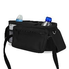 Hoovy Stroller Organizer, Black, Insulated Cup Holders, Cross Body Bag, Ideal for Parents