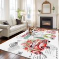 thumbnail image 2 of 5'x7' Area Rugs, Red Truck Christmas Indoor Outdoor Area Rug for Living Room Bedroom, Xmas Tree Botanical Wreath Retro Washable Bathroom Rugs Kitchen Floor Carpet Mats Home Decor Aesthetic, 2 of 8