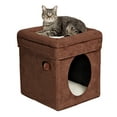 thumbnail image 5 of MidWest Homes for Pets Curious Cat Cube, Foldable Cat Cube for Home or Traveling Play, Brown, 5 of 5