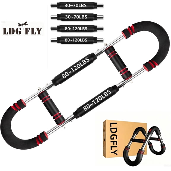 LDGFLY Adjustable Twister Arm Trainer, 30-120 Lbs Resistance Upper Body Strength Exerciser, Detachable Chest Workout Equipment for Arms, Biceps, Shoulders, Home Gym Fitness for Men & Women
