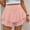 Pink, variant on Shorts for Women Casual Summer Elastic High Waist Flowy Dressy Double Layer Ruffle Shorts