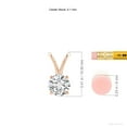 thumbnail image 3 of ANGARA Natural Diamond Solitaire V-Bale Pendant in 14K Rose Gold for Women (Size-5.1mm| Color-H| Clarity-SI2) | April Birthstone, Anniversary, Jewelry Gift for Women | Natural Diamond Necklace, 3 of 10