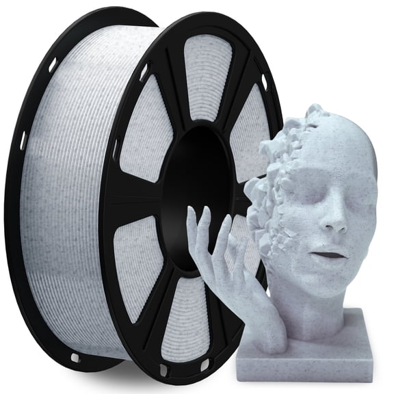 Geeetech Marble Grey PLA 3D Printer Filament 1.75mm Toughness Enhanced, Dimensional Accuracy /-0.03mm, 1kg (2.2lbs), 1080 Feet (330m) per Roll, Vacuum Packaging for Most 3D FDM Printer