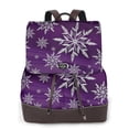 thumbnail image 1 of Fotbe Snowflake Gradient Purple Mochila Bolso con Estampado para Mujer, Mochila Antirrobo de Nylon Impermeable, Bolsa Ligera de Hombro, 1 of 4