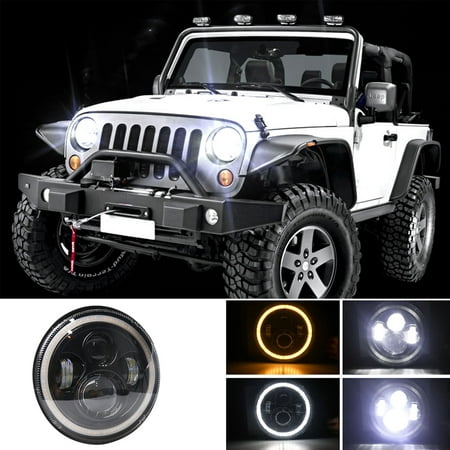 

GWONG 140W 7 inches 6000k White 3000K Golden Light LED Angle Eye for Jeep Wrangler