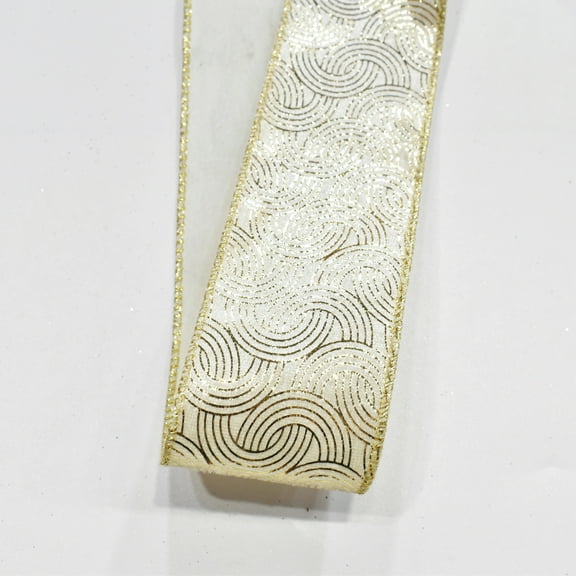 Zhuge 6Rolls 6 Yards Christmas Wired Edge Ribbon Ribbon Home Party Bows Decor for Xmas Tree Wreath Gift Wrapping DIY Crafts, 2.5 Inch，Y