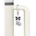 thumbnail image 3 of Delight Jewelry Silvertone Large ''Godmother'' Heart with Clear Crystal - Silvertone Bow Charm Accessory for Tumblers and Thermal Cups, 3 of 4