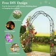 thumbnail image 4 of 99-Inch Garden Arch Trellis, Plant Support Trellis Climbing Pergola W/7 Combination Ways & 2 Installation Methods, 2 Half Arches, Metal Archway Garden Arbor for Wedding Party Ceremony Decor, 4 of 9