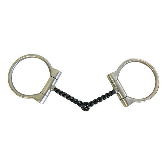 AJ Tack Dee Ring Twisted Snaffle Bit