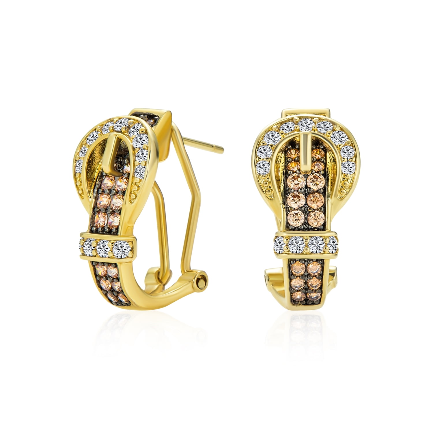 Post Earrings CZ Mia Diamonds Inverness 24k Gold-Plated Plated 3mm Cubic-Zirconia Post Earrings CZ Mia Diamonds Inverness 24k Gold-Plated Plated 3mm Cubic-Zirconia