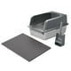 thumbnail image 3 of Caja de arena para gatos con parte abierta, orinal, viaje, resistente y grande, bandeja de arena para mascotas pequeñas, conejos, gatos gris oscuro, 3 of 9