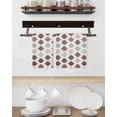 thumbnail image 3 of Moroccan Geometric Kitchen Dish Towels for Drying Dishes Set of 3, Vintage Boho Rhombic Pattern Red Gray Waffle Weave Microfiber Hand Tea Bathroom Towels Quick Dry & Absorbent Towel 15.7x23.6, 3 of 7