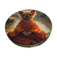 thumbnail image 2 of Round Bar Stool Seat Covers, Maple Leaf Meditating Chihuahua Elastic Round Chair Cover Stool Seat Slipcover Bar Stool Cushions Round Pad for 12-14 inch, 2 of 7